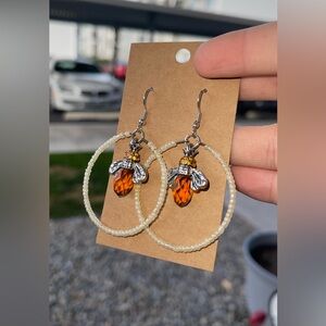 Honey Bee earring hoops